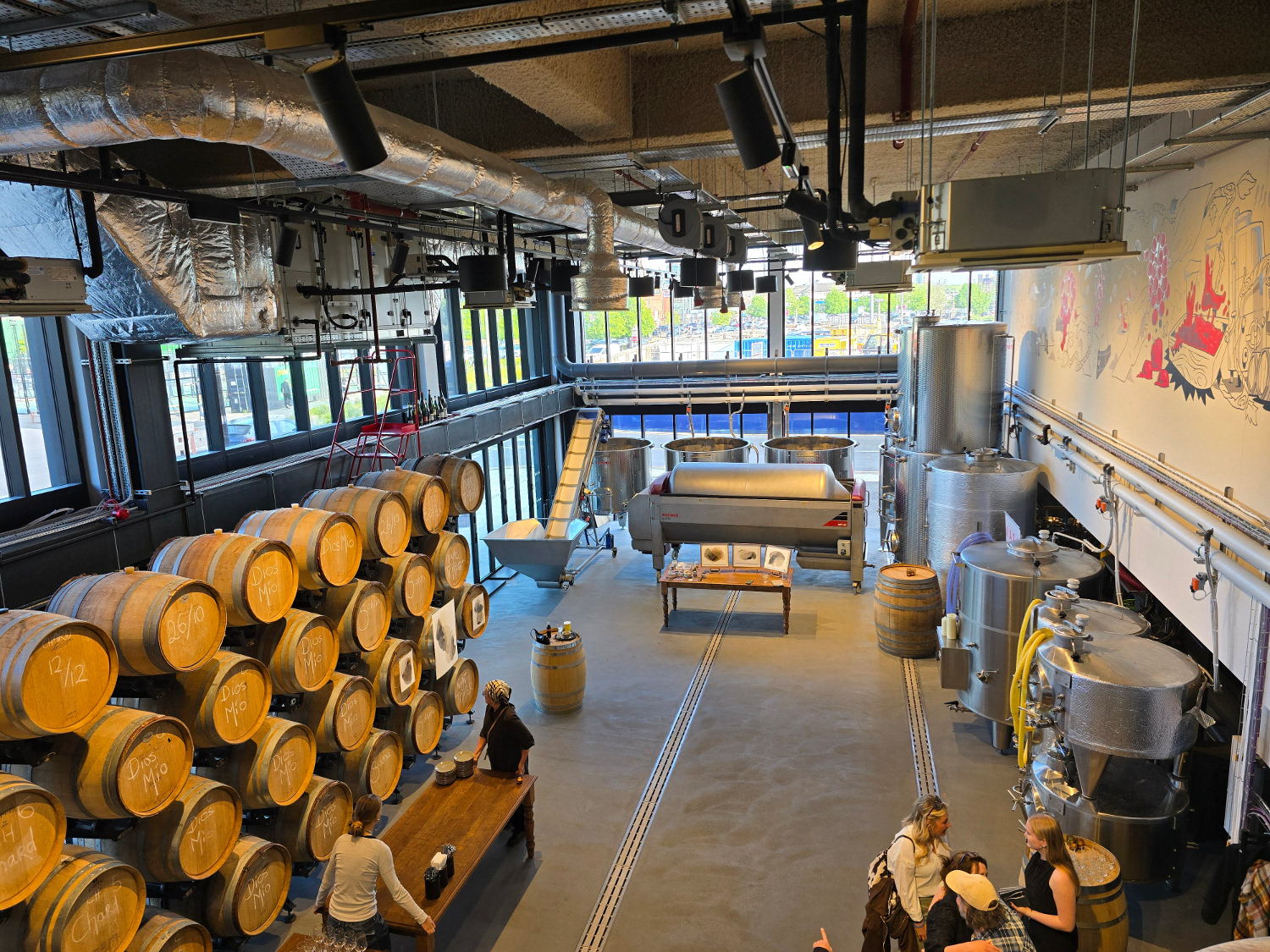 Inside Vagabond Urban Winery at Canada Water Inside Vagabond Urban Winery at Canada Water